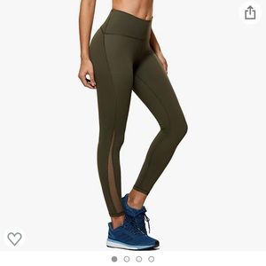 CRZ YOGA Naked Feeling High Waist Mesh Yoga Tights 7/8 size medium